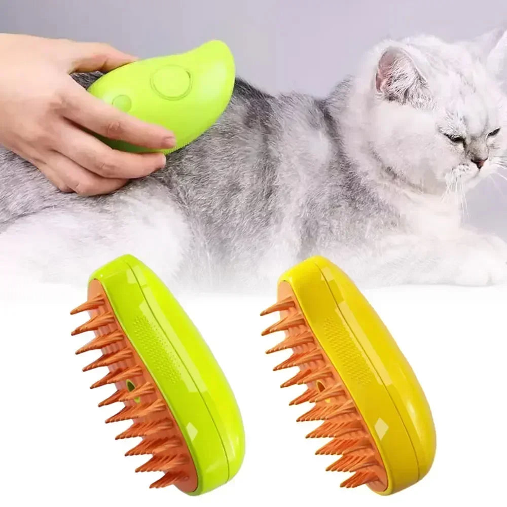 VaporGroom Pro™: Cepillo Para Gato 3 en 1 Con Vapor